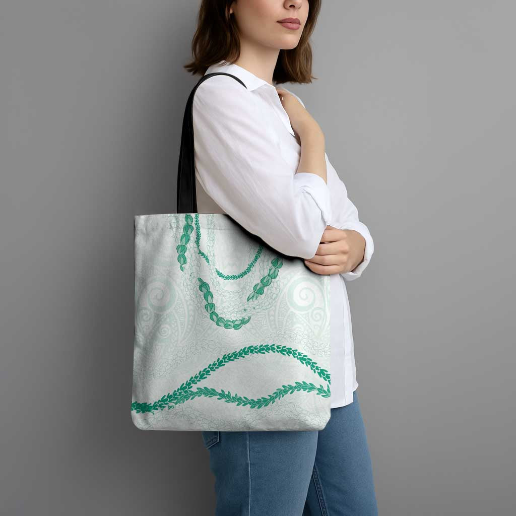 Aloha Lei Mikioi Tote Bag Sage Green Polynesian Tribal Tatau Pattern LT9 - Polynesian Pride