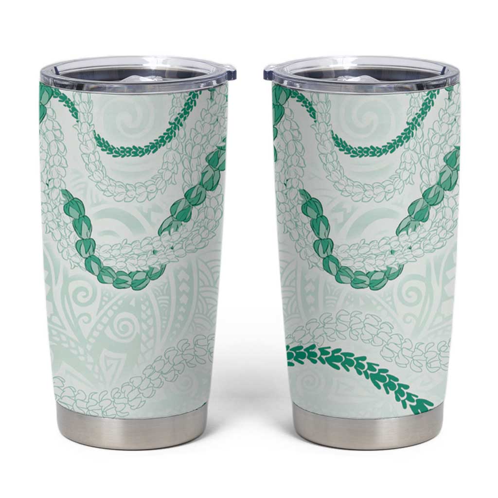 Aloha Lei Mikioi Tumbler Cup Sage Green Polynesian Tribal Tatau Pattern LT9 Green - Polynesian Pride