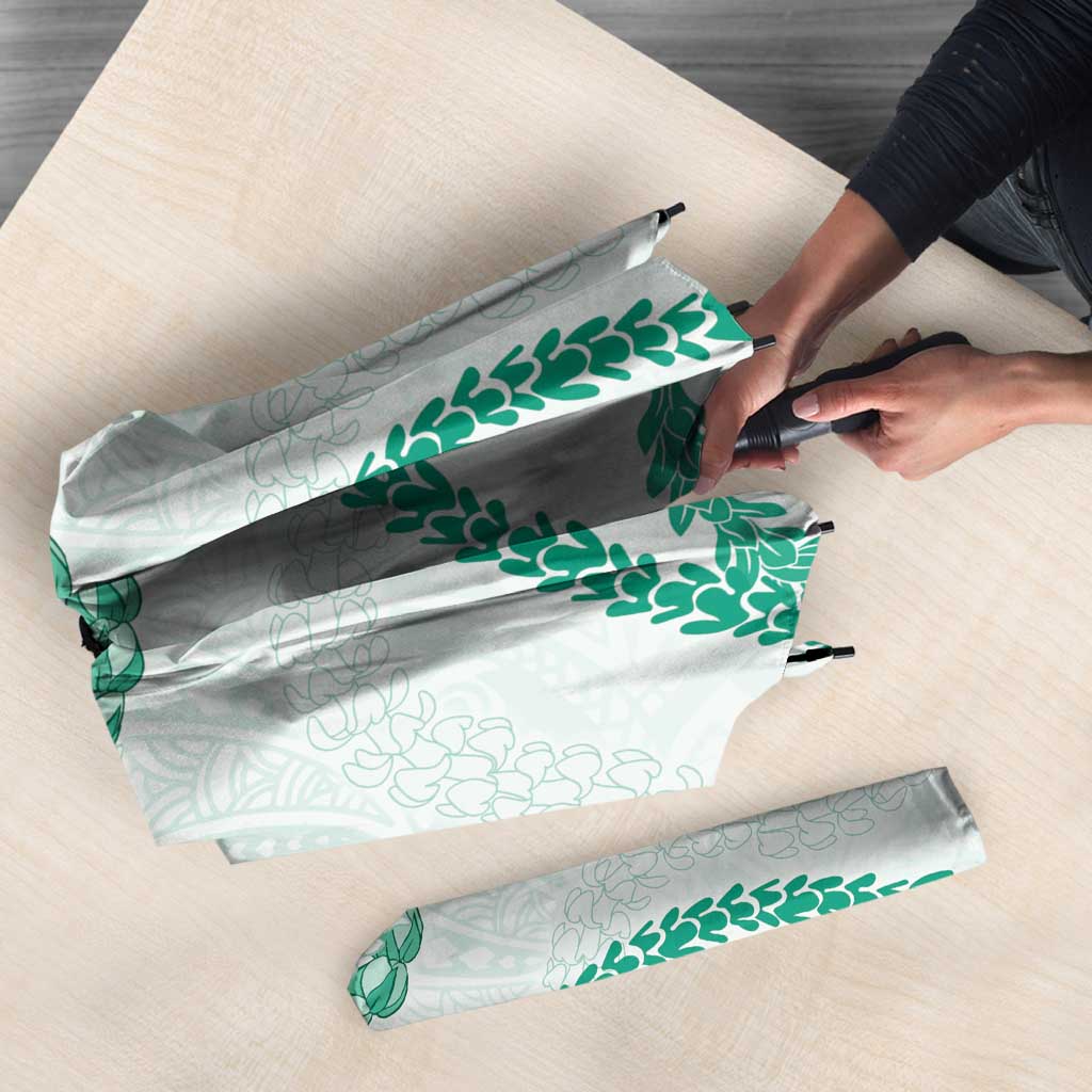 Aloha Lei Mikioi Umbrella Sage Green Polynesian Tribal Tatau Pattern - Polynesian Pride