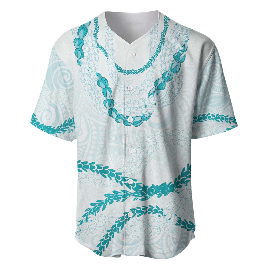 Aloha Lei Mikioi Baseball Jersey Teal Polynesian Tribal Tatau Pattern LT9 Teal - Polynesian Pride