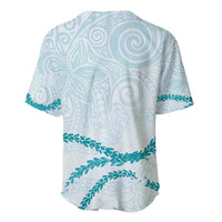 Aloha Lei Mikioi Baseball Jersey Teal Polynesian Tribal Tatau Pattern LT9 - Polynesian Pride