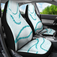 Aloha Lei Mikioi Car Seat Cover Teal Polynesian Tribal Tatau Pattern