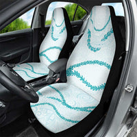 Aloha Lei Mikioi Car Seat Cover Teal Polynesian Tribal Tatau Pattern