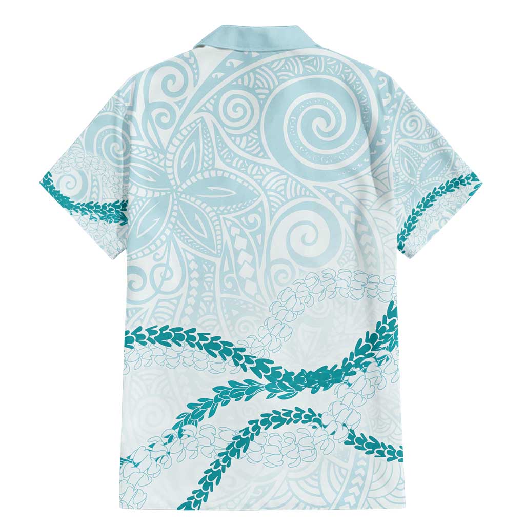 Aloha Lei Mikioi Family Matching Mermaid Dress and Hawaiian Shirt Teal Polynesian Tribal Tatau Pattern LT9 - Polynesian Pride