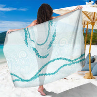 Aloha Lei Mikioi Sarong Teal Polynesian Tribal Tatau Pattern
