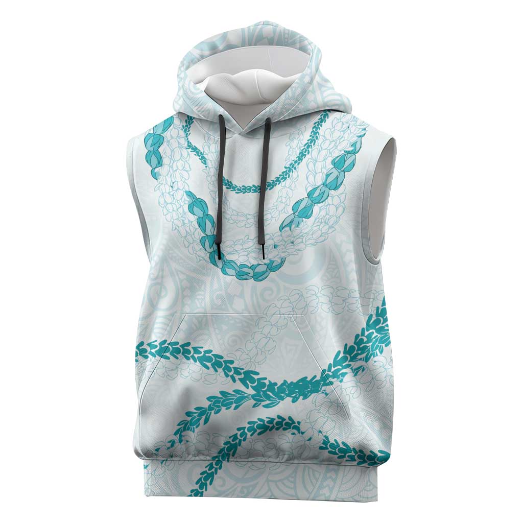 Aloha Lei Mikioi Sleeveless Hoodie Aloha Lei Mikioi LT9 Teal - Polynesian Pride