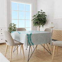 Aloha Lei Mikioi Tablecloth Teal Polynesian Tribal Tatau Pattern LT9 - Polynesian Pride