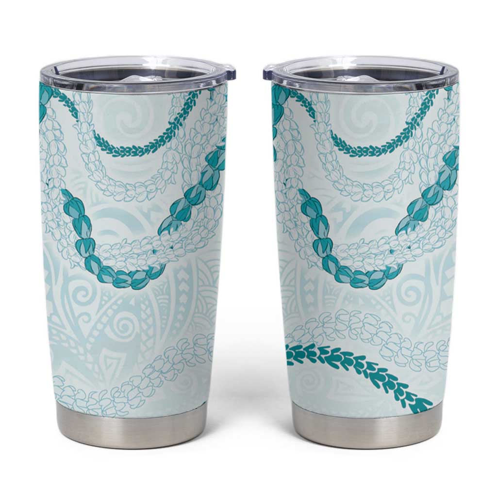 Aloha Lei Mikioi Tumbler Cup Teal Polynesian Tribal Tatau Pattern LT9 Teal - Polynesian Pride