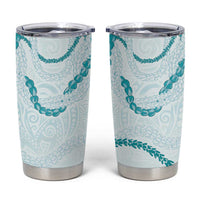 Aloha Lei Mikioi Tumbler Cup Teal Polynesian Tribal Tatau Pattern LT9 Teal - Polynesian Pride