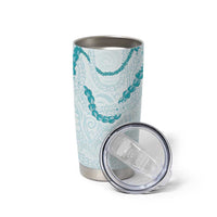 Aloha Lei Mikioi Tumbler Cup Teal Polynesian Tribal Tatau Pattern LT9 - Polynesian Pride