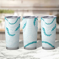 Aloha Lei Mikioi Tumbler Cup Teal Polynesian Tribal Tatau Pattern LT9 - Polynesian Pride