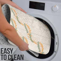 Aloha Pakalana and Puakenikeni Lei Bathroom Set Beige Hawaiian Pattern - Polynesian Pride