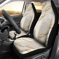 Aloha Pakalana and Puakenikeni Lei Car Seat Cover Beige Hawaiian Pattern
