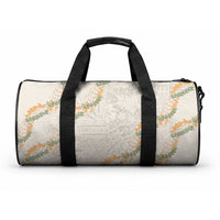 Aloha Pakalana and Puakenikeni Lei Duffle Bag Beige Hawaiian Pattern LT9 One size Beige - Polynesian Pride