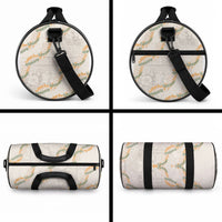 Aloha Pakalana and Puakenikeni Lei Duffle Bag Beige Hawaiian Pattern LT9 - Polynesian Pride
