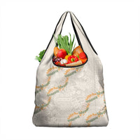 Aloha Pakalana and Puakenikeni Lei Grocery Bag Beige Hawaiian Pattern LT9 1-pack One Size Beige - Polynesian Pride