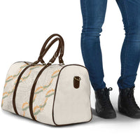 Aloha Pakalana and Puakenikeni Lei Travel Bag Beige Hawaiian Pattern - Polynesian Pride