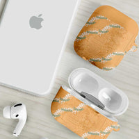 Aloha Pakalana and Puakenikeni Lei AirPods Case Gold Hawaiian Pattern - Polynesian Pride