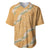 Aloha Pakalana and Puakenikeni Lei Baseball Jersey Gold Hawaiian Pattern