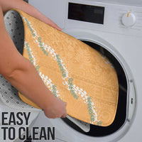 Aloha Pakalana and Puakenikeni Lei Bathroom Set Gold Hawaiian Pattern - Polynesian Pride