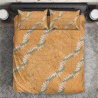 Aloha Pakalana and Puakenikeni Lei Bedding Set Gold Hawaiian Pattern