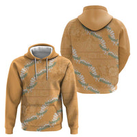 Aloha Pakalana and Puakenikeni Lei Hoodie Gold Hawaiian Pattern