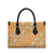 Aloha Pakalana and Puakenikeni Lei Leather Bag Gold Hawaiian Pattern - Polynesian Pride