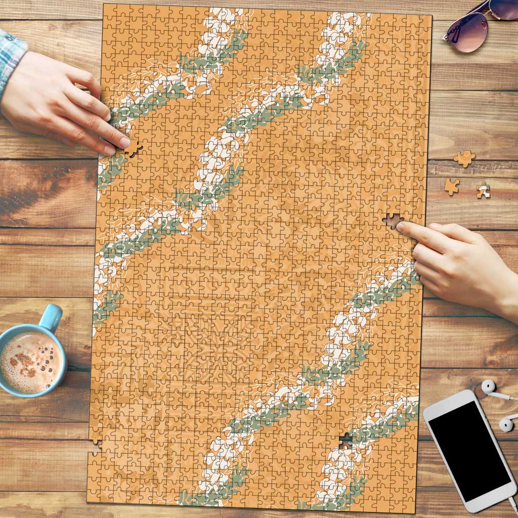 Aloha Pakalana and Puakenikeni Lei Puzzle Gold Hawaiian Pattern - Polynesian Pride