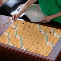 Aloha Pakalana and Puakenikeni Lei Puzzle Gold Hawaiian Pattern - Polynesian Pride