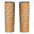 Aloha Pakalana and Puakenikeni Lei Skinny Tumbler Gold Hawaiian Pattern