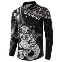 Personalised New Zealand Potae Pango Cricket Button Sweatshirt Special Maori Hei Tiki Tribal Tattoo LT9 - Polynesian Pride