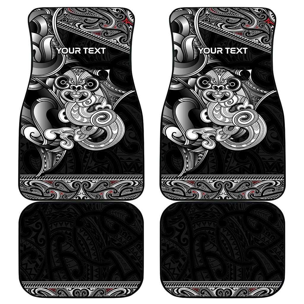 Personalised New Zealand Potae Pango Cricket Car Mats Special Maori Hei Tiki Tribal Tattoo