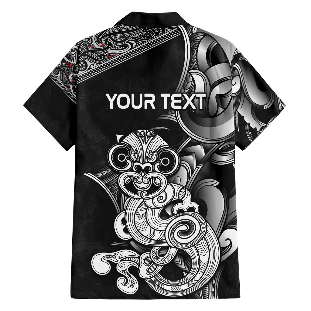 Personalised New Zealand Potae Pango Cricket Family Matching Off Shoulder Short Dress and Hawaiian Shirt Special Maori Hei Tiki Tribal Tattoo LT9 - Polynesian Pride