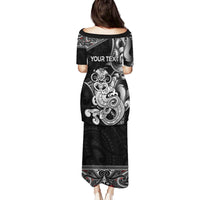 Personalised New Zealand Potae Pango Cricket Family Matching Puletasi and Hawaiian Shirt Special Maori Hei Tiki Tribal Tattoo LT9 - Polynesian Pride
