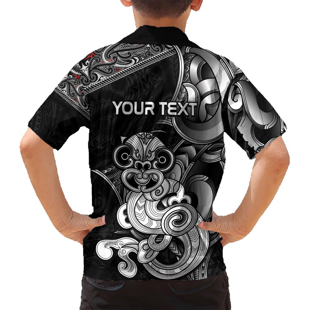 Personalised New Zealand Potae Pango Cricket Family Matching Tank Maxi Dress and Hawaiian Shirt Special Maori Hei Tiki Tribal Tattoo LT9 - Polynesian Pride