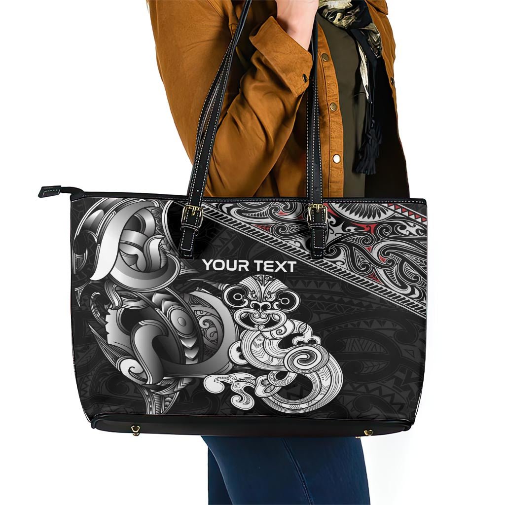 Personalised New Zealand Potae Pango Cricket Leather Tote Bag Special Maori Hei Tiki Tribal Tattoo LT9 - Polynesian Pride