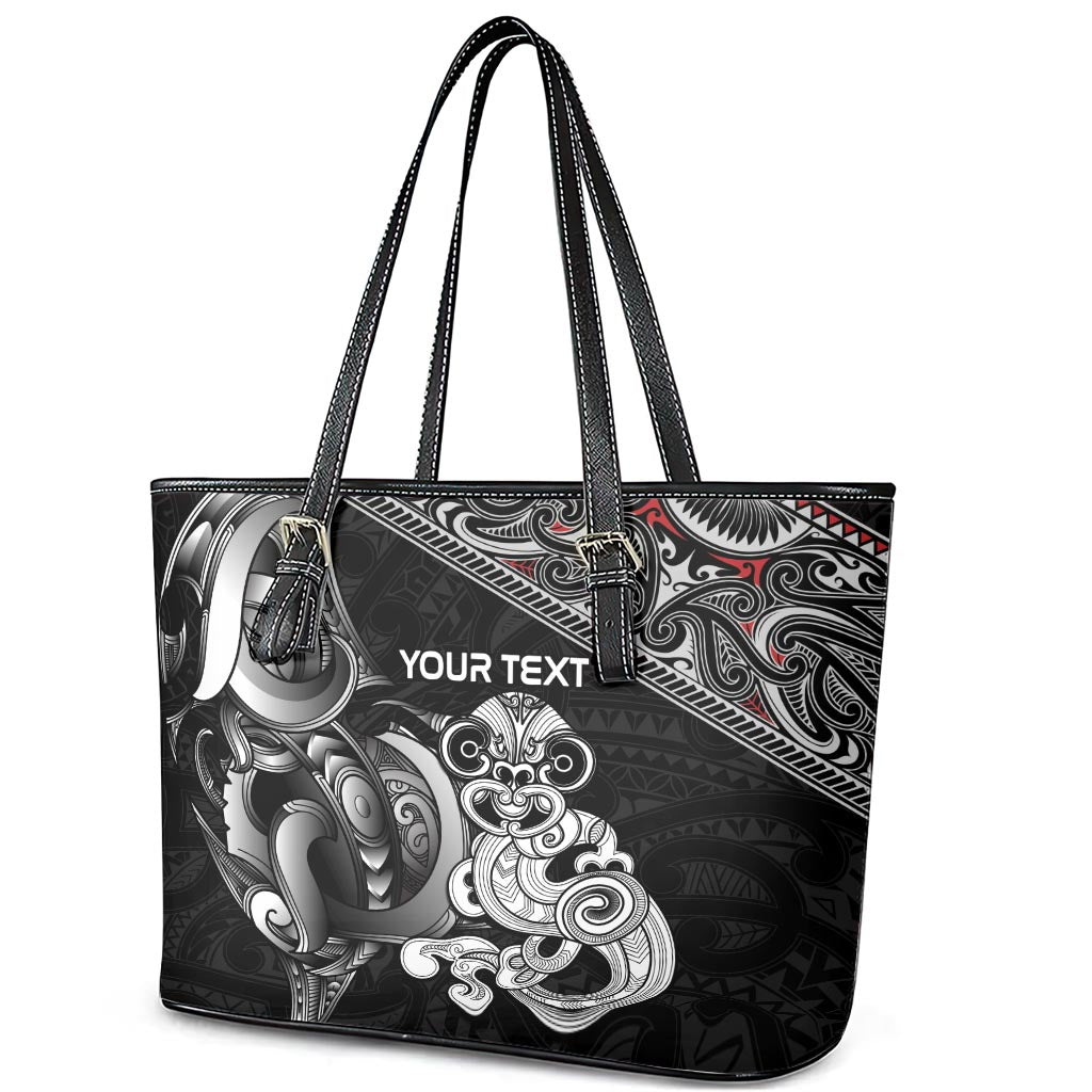 Personalised New Zealand Potae Pango Cricket Leather Tote Bag Special Maori Hei Tiki Tribal Tattoo LT9 - Polynesian Pride