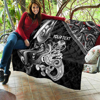 Personalised New Zealand Potae Pango Cricket Quilt Special Maori Hei Tiki Tribal Tattoo LT9 - Polynesian Pride