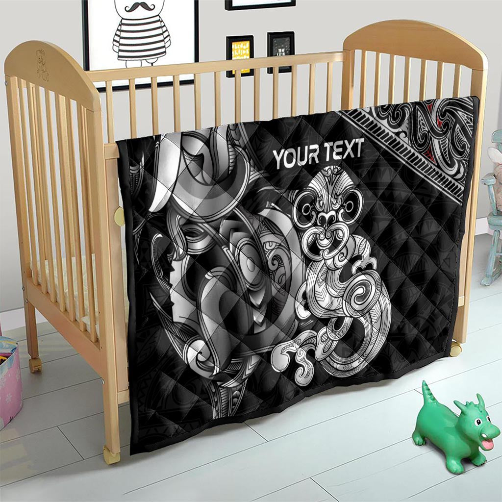 Personalised New Zealand Potae Pango Cricket Quilt Special Maori Hei Tiki Tribal Tattoo LT9 - Polynesian Pride