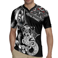 Personalised New Zealand Potae Pango Cricket Rugby Jersey Special Maori Hei Tiki Tribal Tattoo