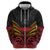 Custom Papua New Guinea Cricket Hoodie PNG Emblem Mix Polyneisan Pattern