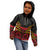 Custom Papua New Guinea Cricket Kid Hoodie PNG Emblem Mix Polyneisan Pattern