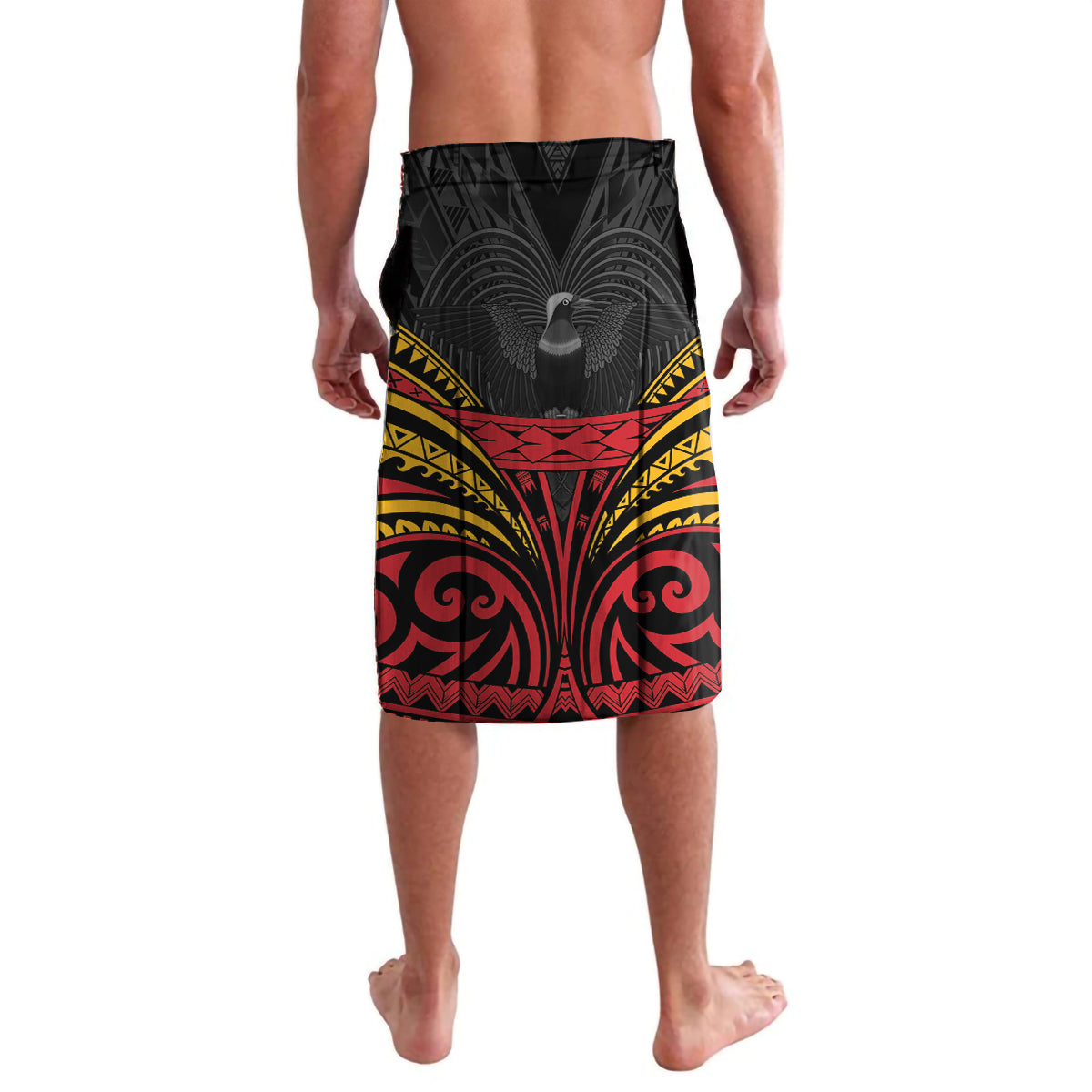 Custom Papua New Guinea Cricket Lavalava PNG Emblem Mix Polyneisan Pattern