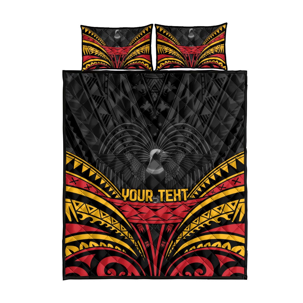 Custom Papua New Guinea Cricket Quilt Bed Set PNG Emblem Mix Polyneisan Pattern