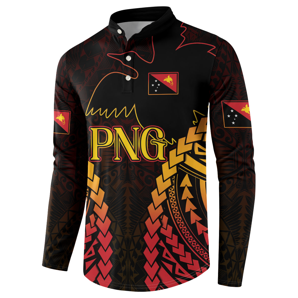 Custom Papua New Guinea Cricket Button Sweatshirt Go Barramundis