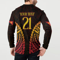Custom Papua New Guinea Cricket Button Sweatshirt Go Barramundis