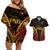 Custom Papua New Guinea Cricket Couples Matching Off Shoulder Short Dress and Hawaiian Shirt Go Barramundis