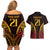 Custom Papua New Guinea Cricket Couples Matching Off Shoulder Short Dress and Hawaiian Shirt Go Barramundis