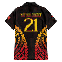 Custom Papua New Guinea Cricket Family Matching Puletasi and Hawaiian Shirt Go Barramundis