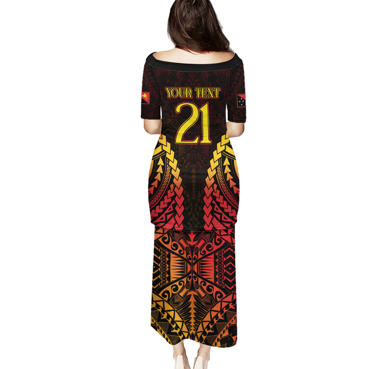 Custom Papua New Guinea Cricket Family Matching Puletasi and Hawaiian Shirt Go Barramundis